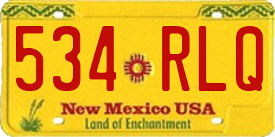 NM license plate 534RLQ