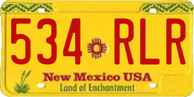 NM license plate 534RLR