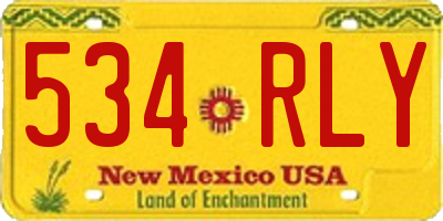NM license plate 534RLY
