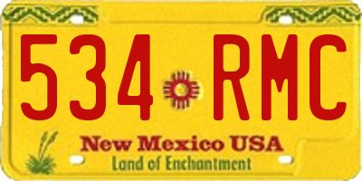 NM license plate 534RMC
