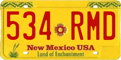 NM license plate 534RMD