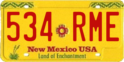 NM license plate 534RME