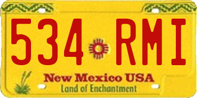 NM license plate 534RMI