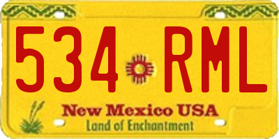 NM license plate 534RML