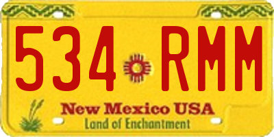 NM license plate 534RMM