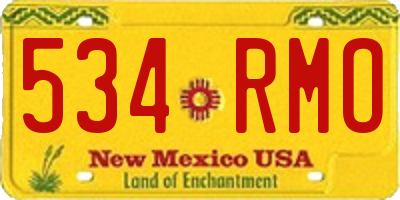 NM license plate 534RMO