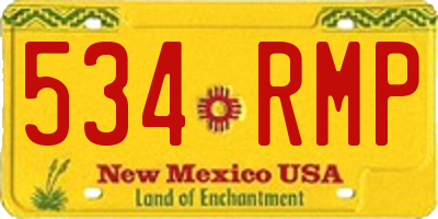 NM license plate 534RMP