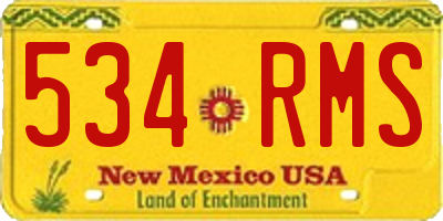 NM license plate 534RMS
