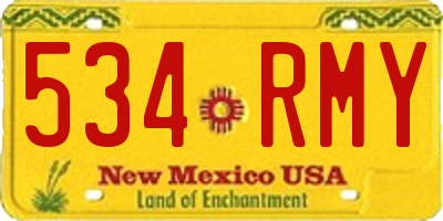 NM license plate 534RMY