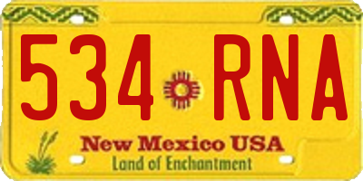 NM license plate 534RNA