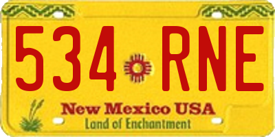 NM license plate 534RNE