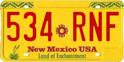 NM license plate 534RNF
