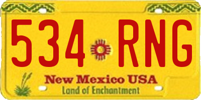NM license plate 534RNG