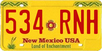 NM license plate 534RNH
