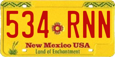 NM license plate 534RNN
