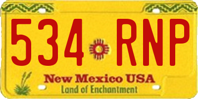 NM license plate 534RNP