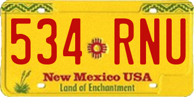 NM license plate 534RNU