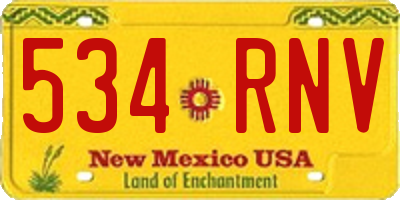 NM license plate 534RNV