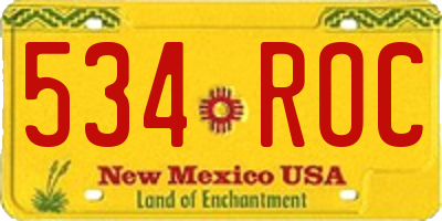 NM license plate 534ROC