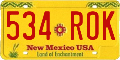 NM license plate 534ROK