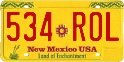 NM license plate 534ROL