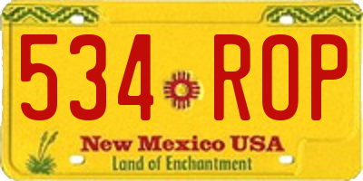 NM license plate 534ROP