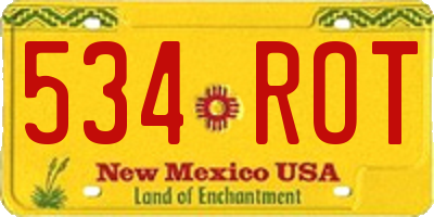 NM license plate 534ROT