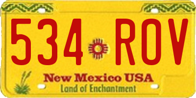 NM license plate 534ROV