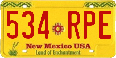 NM license plate 534RPE