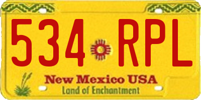 NM license plate 534RPL