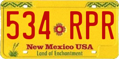 NM license plate 534RPR