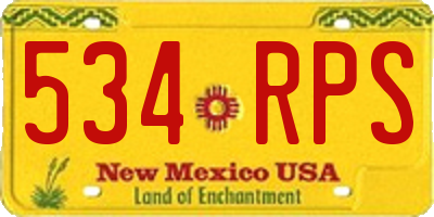 NM license plate 534RPS