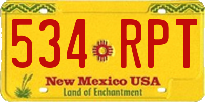 NM license plate 534RPT
