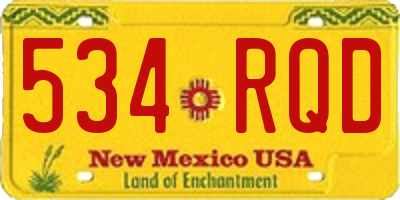 NM license plate 534RQD