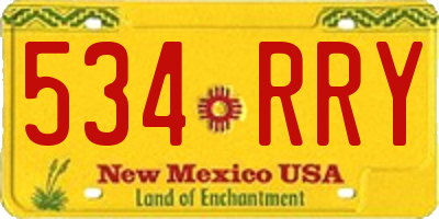 NM license plate 534RRY