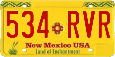 NM license plate 534RVR