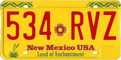 NM license plate 534RVZ