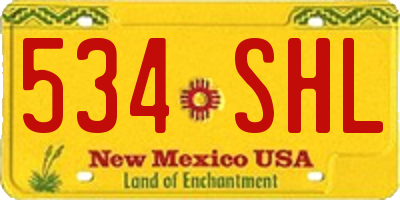 NM license plate 534SHL
