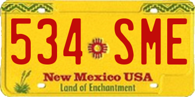 NM license plate 534SME