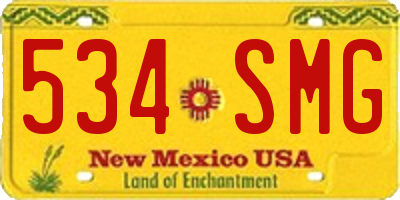 NM license plate 534SMG