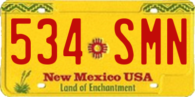 NM license plate 534SMN