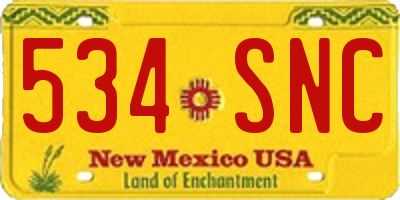 NM license plate 534SNC
