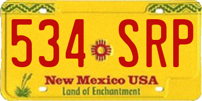 NM license plate 534SRP