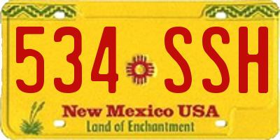 NM license plate 534SSH