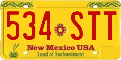 NM license plate 534STT