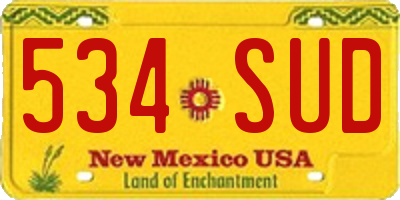 NM license plate 534SUD