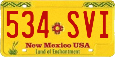 NM license plate 534SVI