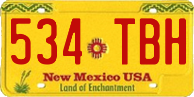 NM license plate 534TBH
