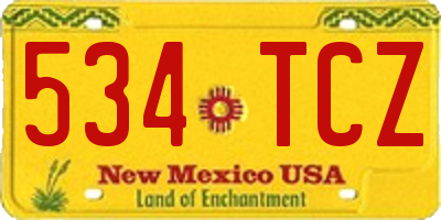 NM license plate 534TCZ