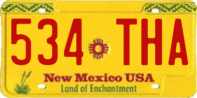 NM license plate 534THA